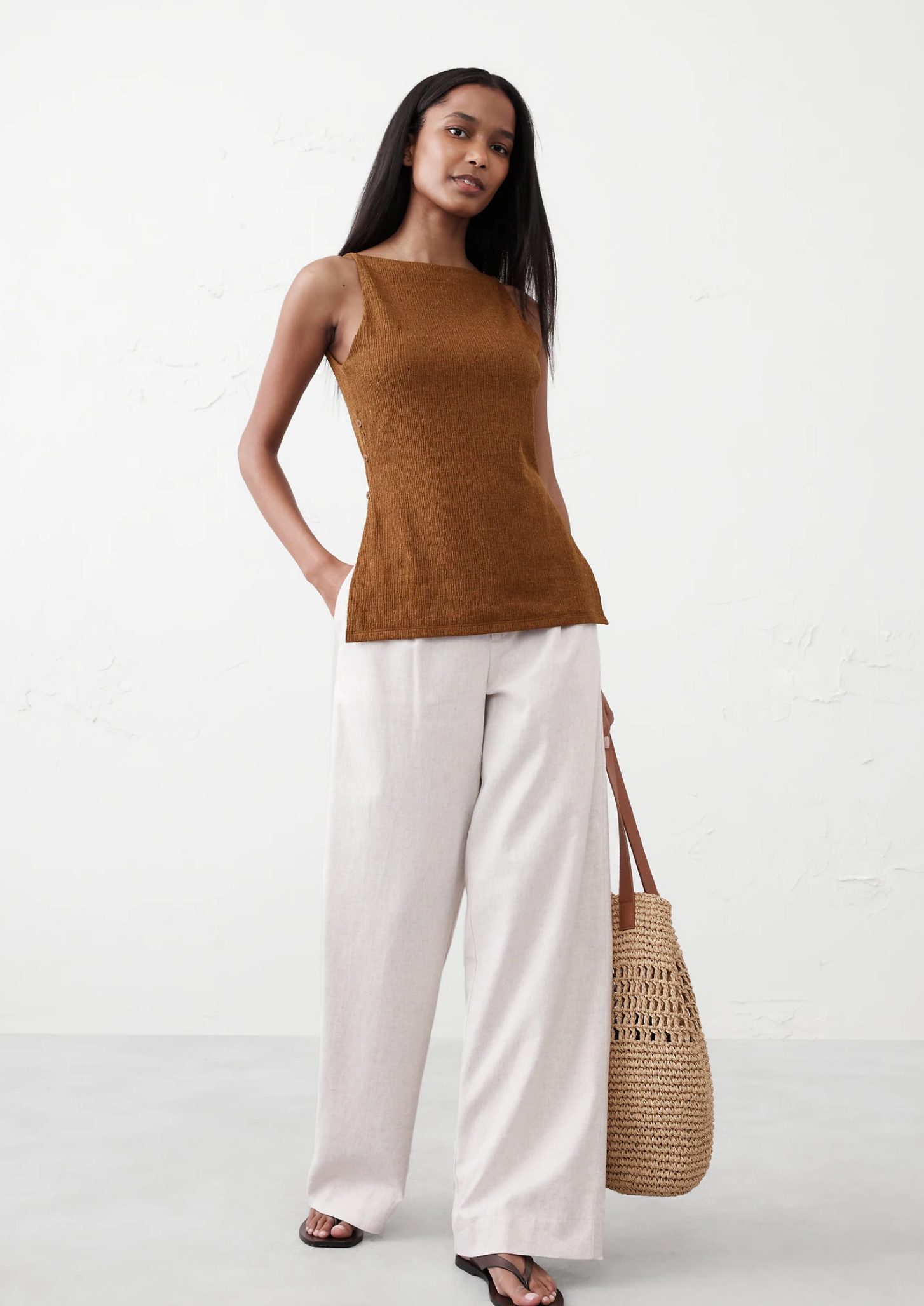 Crepe Jacquard Top