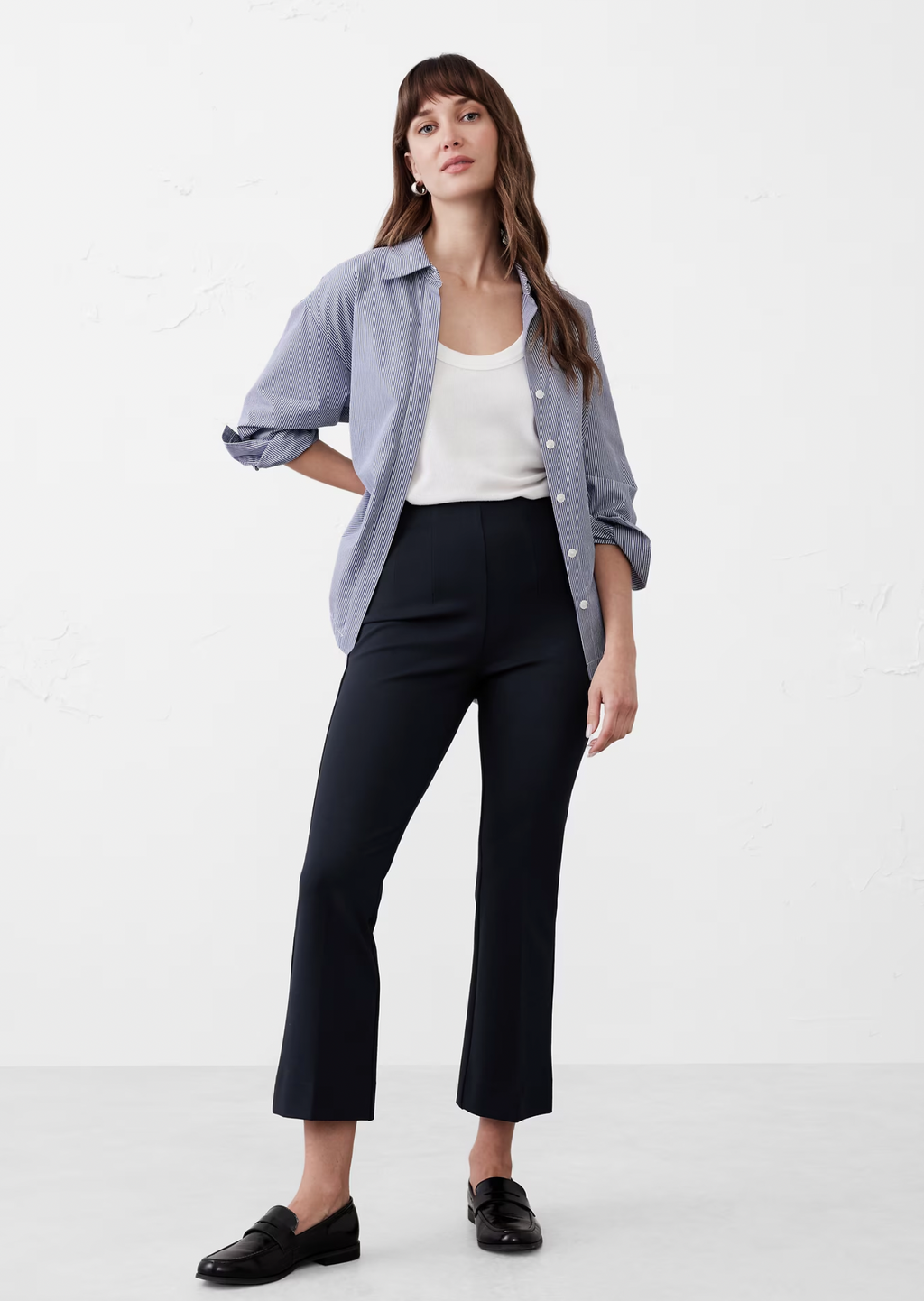 Bootcut Cropped Ponte Pull-On Pant