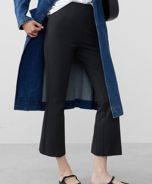 Bootcut Cropped Ponte Pull-On Pant