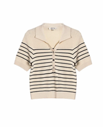 Cadence V Neck Stripe Cardigan
