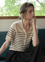 Cadence V Neck Stripe Cardigan