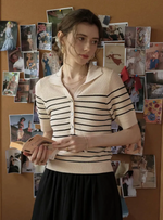 Cadence V Neck Stripe Cardigan