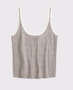 Pointelle Crew Tank & Cardigan