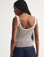 Pointelle Crew Tank & Cardigan
