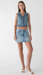 Mini Jean Skirt + Vest