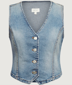 Mini Jean Skirt + Vest