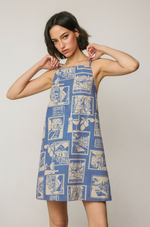 Coversational Minimal Halter Mini Dress