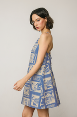 Coversational Minimal Halter Mini Dress