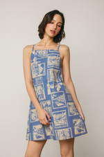 Coversational Minimal Halter Mini Dress