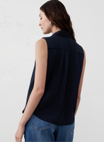 Silky Collared Top