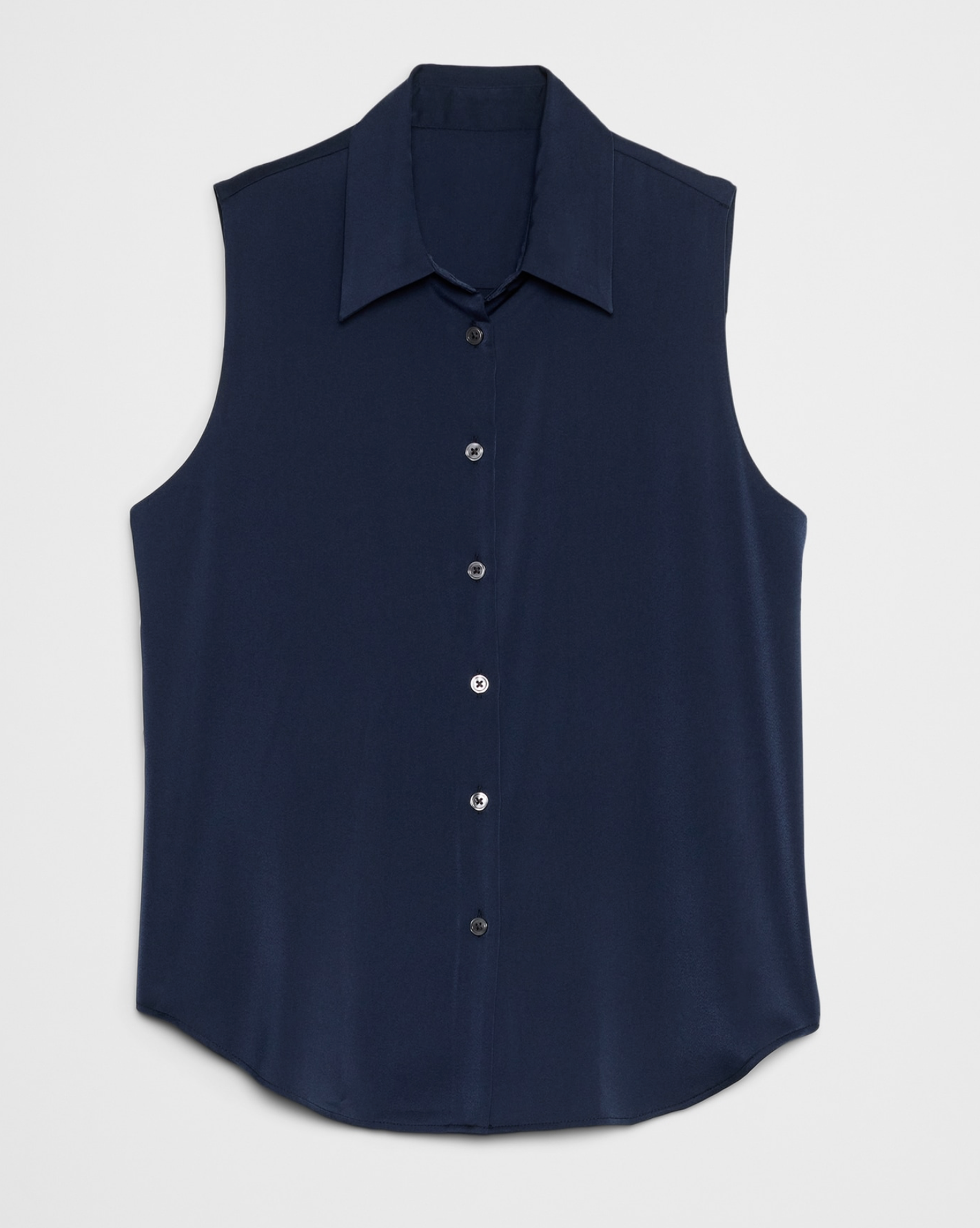 Silky Collared Top