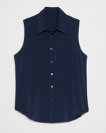 Silky Collared Top