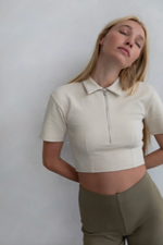 Collared Half Zip Top