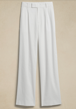 High-Rise Linen Cotton Pants