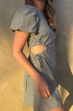 Gingham Cutout Mini Dress