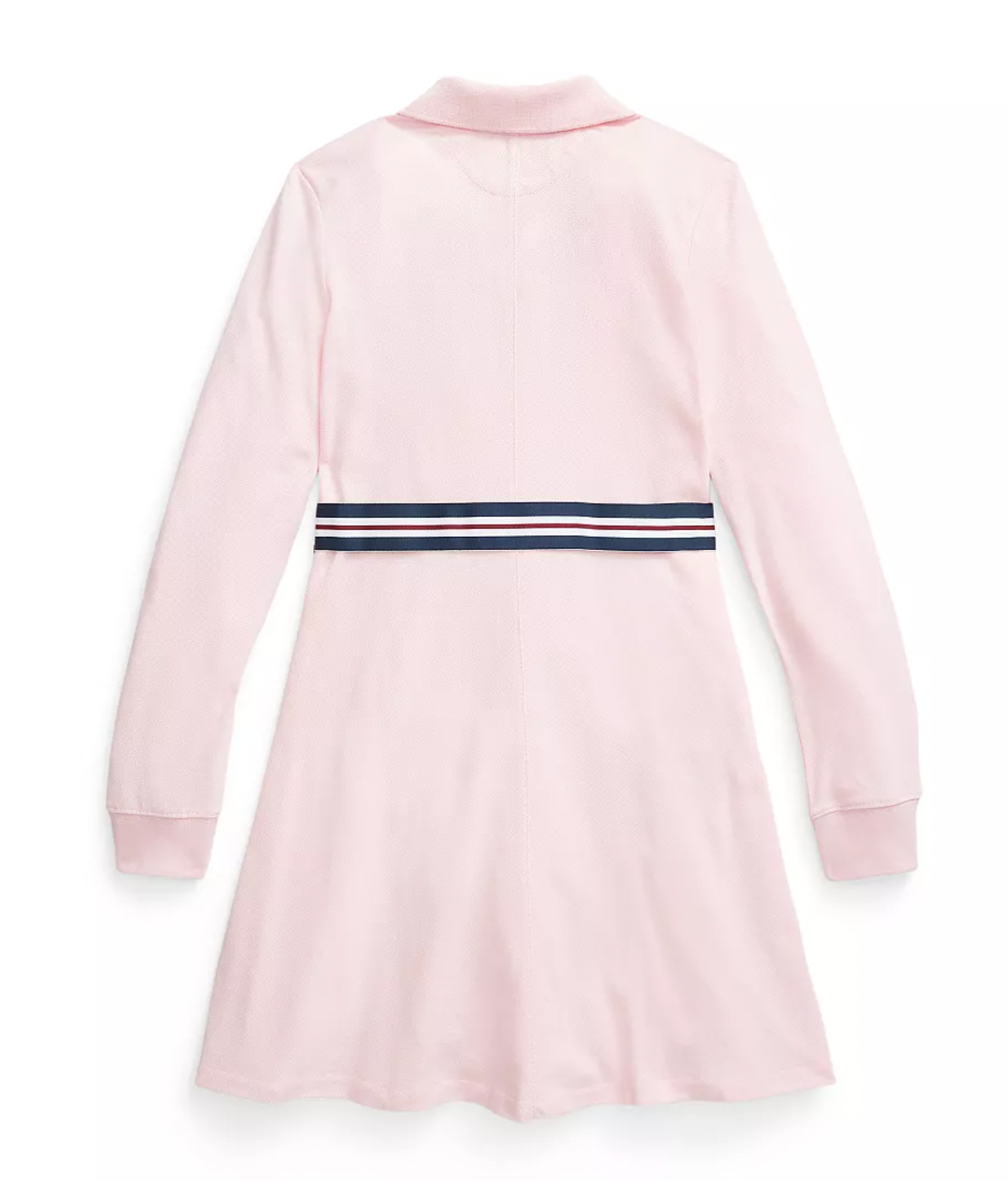 Girls Long Sleeve Belted Polo Dress