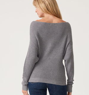 Off Shoulder Waffle Sweater – Elephant Clouds Apparel