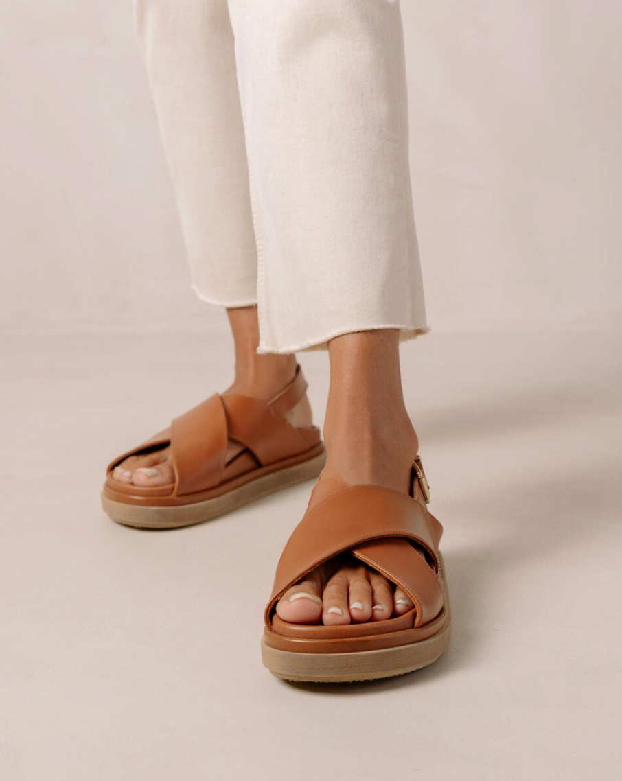 Marshmallow Tan Cris Cross Sandals