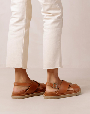 Marshmallow Tan Cris Cross Sandals