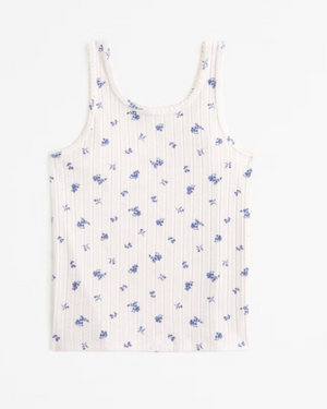 Girls Soft Pointelle Tank