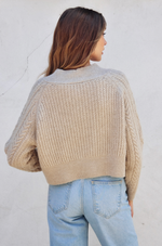 Fuzzy Cable Knit Cardigan