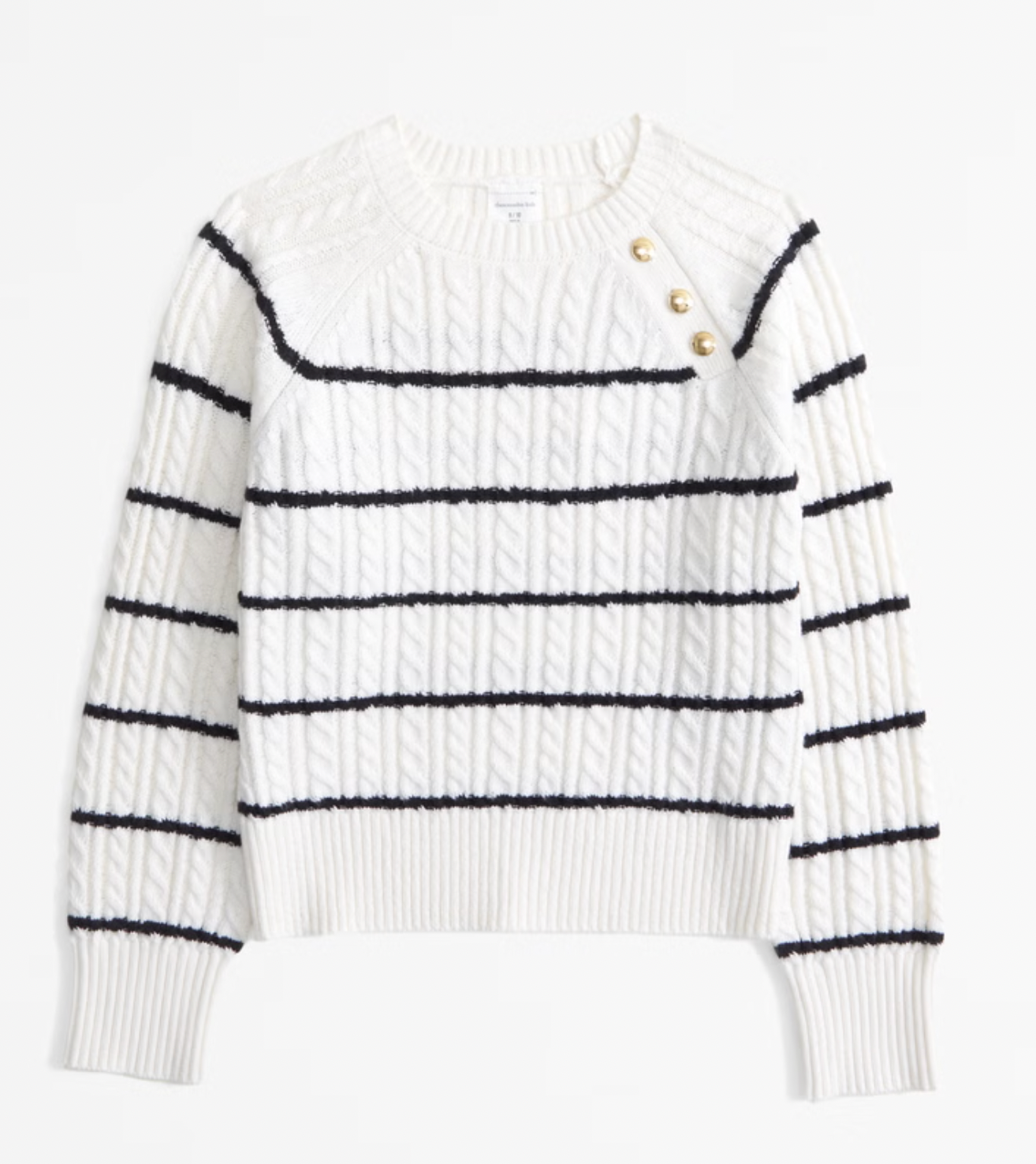 Girls Cable Button Sweater