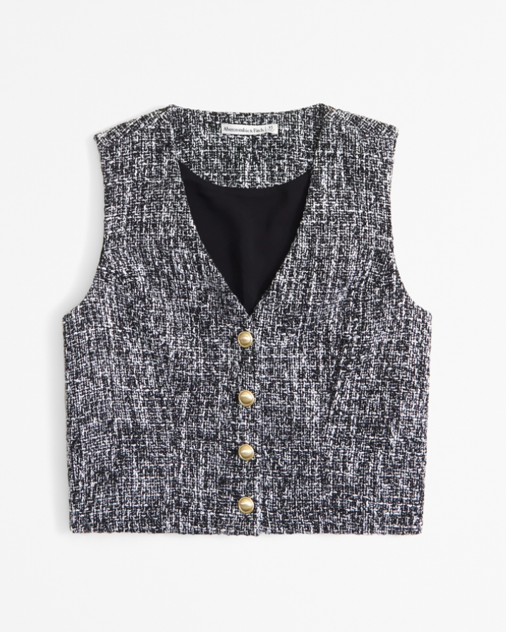 Tweed Vest Set Top