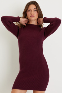 LOVING YOU FONDLY SWEATER MINI DRESS