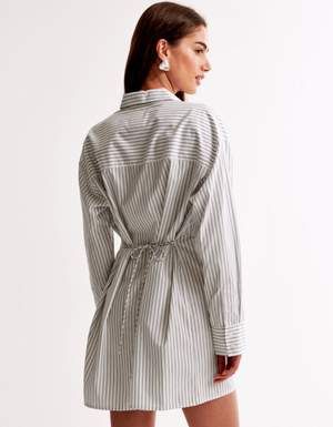 Long Sleeve Striped Shirt Dress