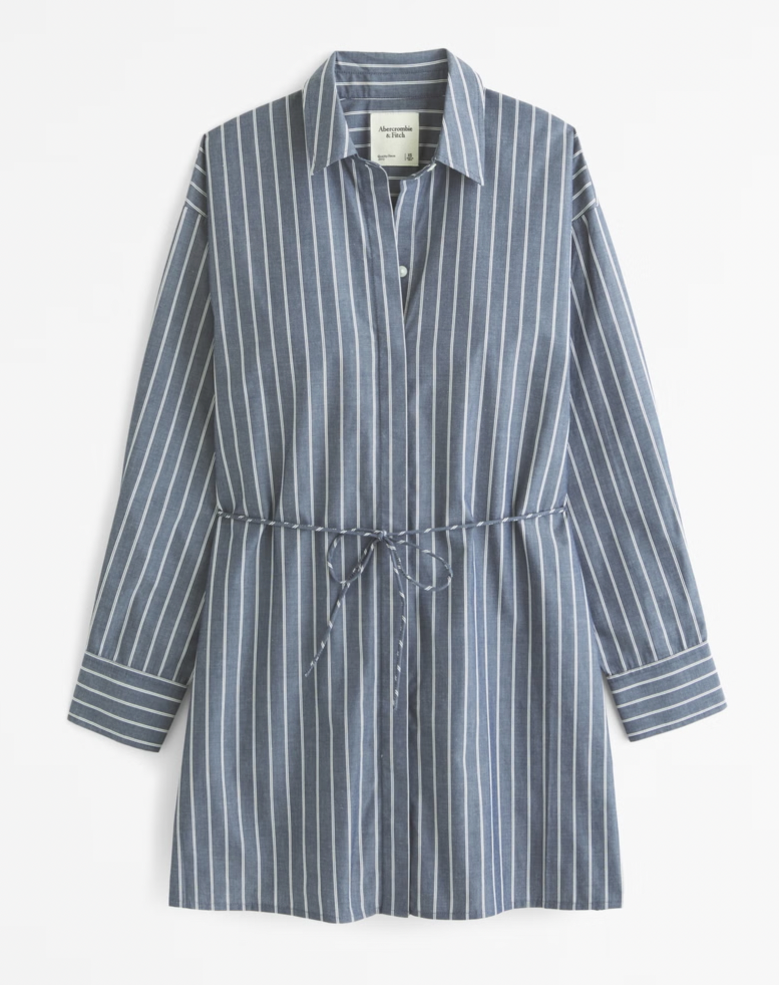 Long Sleeve Striped Shirt Dress