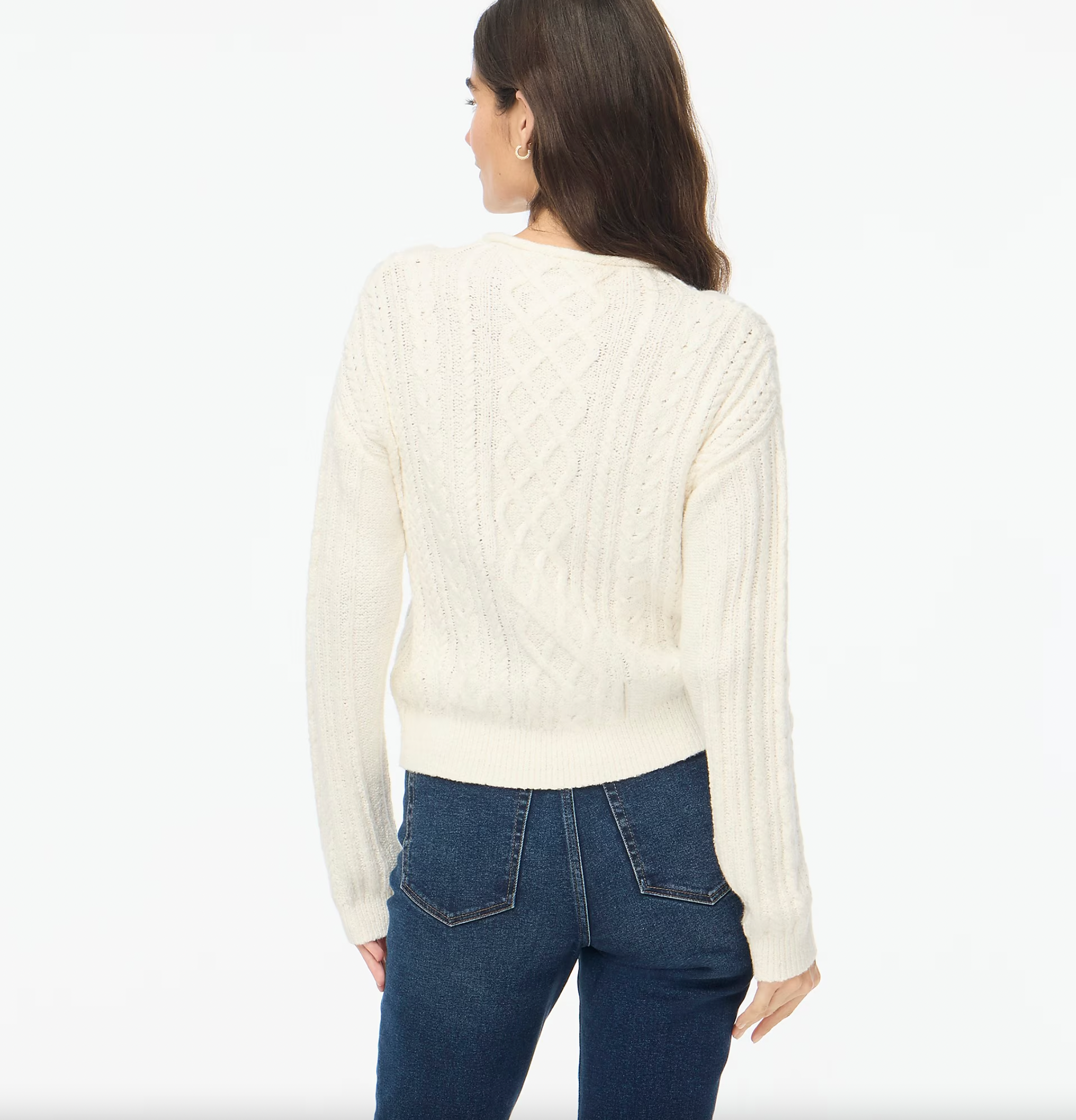 Mockneck Cable Knit Sweater