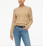 Mockneck Cable Knit Sweater