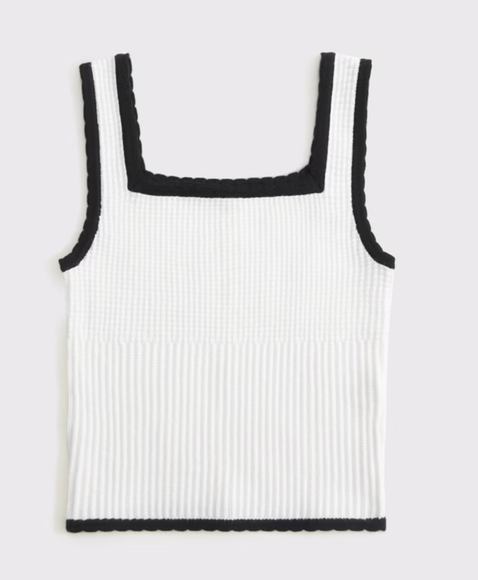 Girls Contrast Sweater Tank