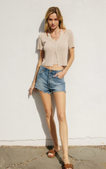 Double Layer Open Knit Top Set