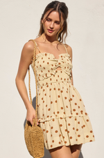 Easy Does It Smocked Sweetheart Mini Dress