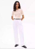 Short Sleeve Cable Knit Sweater