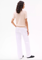 Short Sleeve Cable Knit Sweater