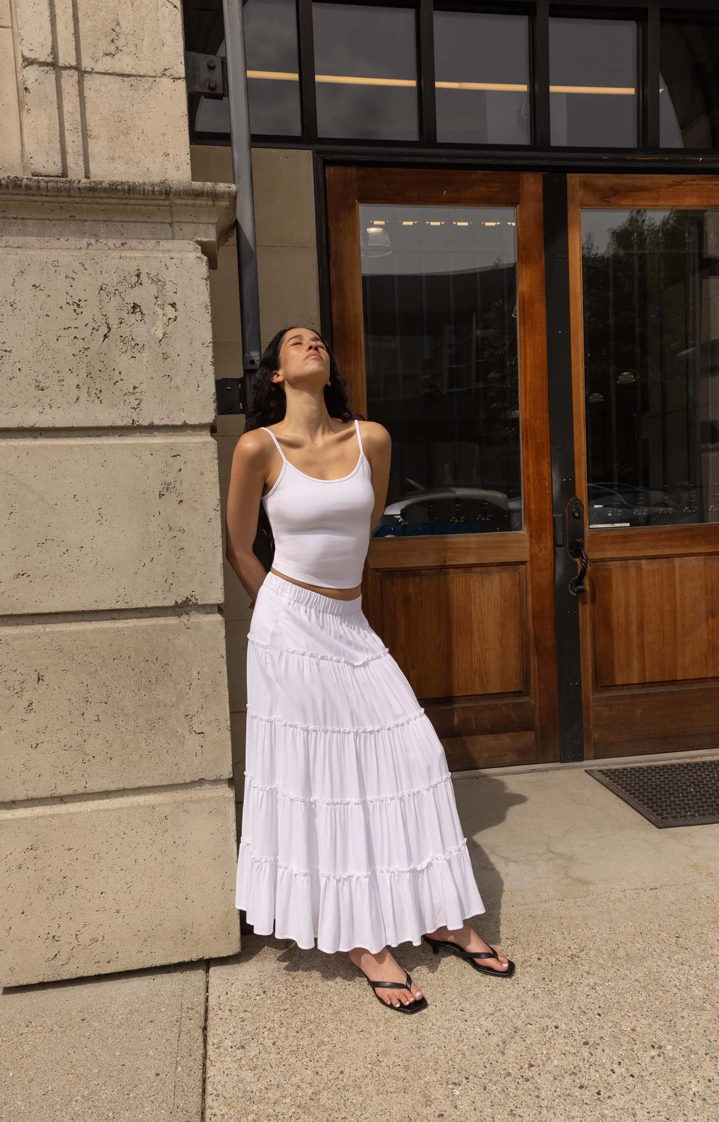 Tiered Midi Skirt