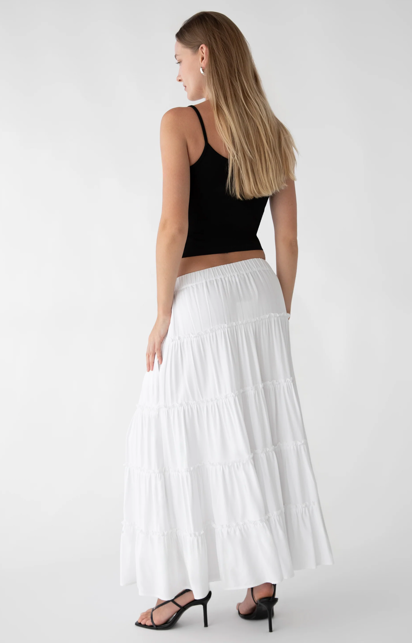 Tiered Midi Skirt
