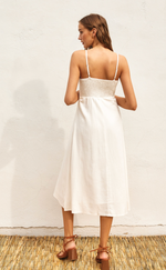 Heaven Sent Button Front Midi Dress