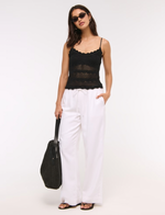 Crochet Style V Neck Cami