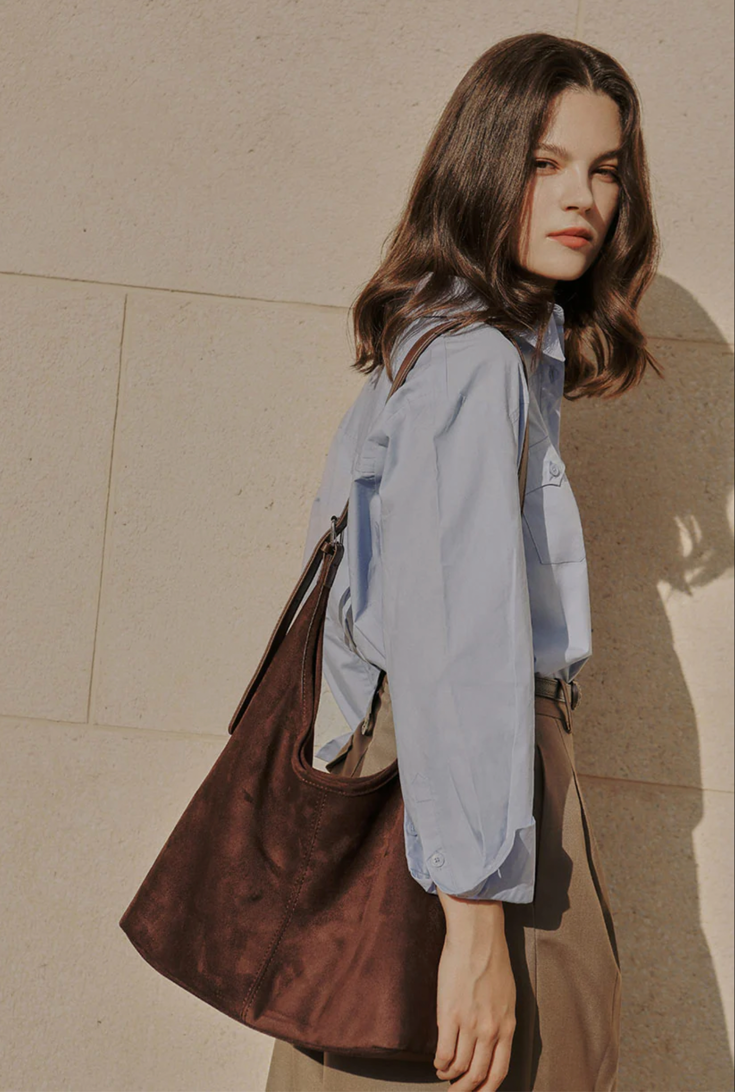 Suede Hobo Bag