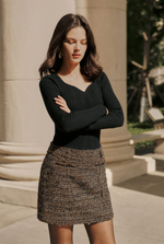 Ashton Mini Wool Tweed Skirt