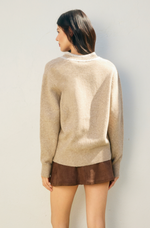 Groundy Contrast V Neck Sweater
