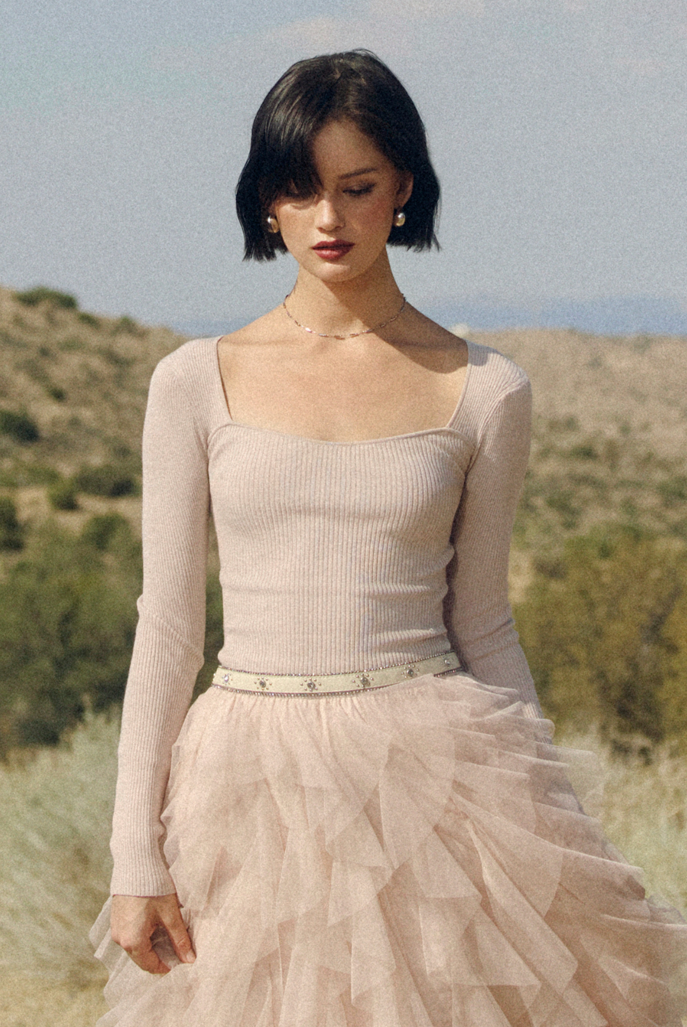 Ribbed Knit Cropped Top