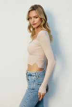 Ribbed Knit Cropped Top