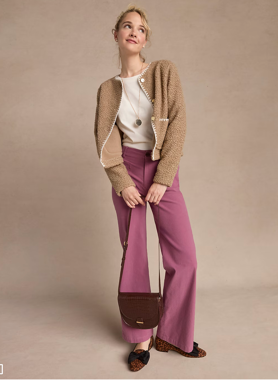 Sherpa Blanket-Stitch Jacket