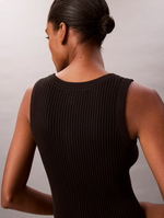 Smooth Cotton Rib Slim Midi Dress