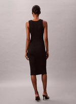 Smooth Cotton Rib Slim Midi Dress