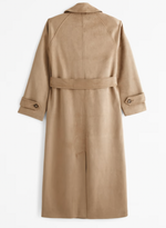 Faux Suede Trench Coat